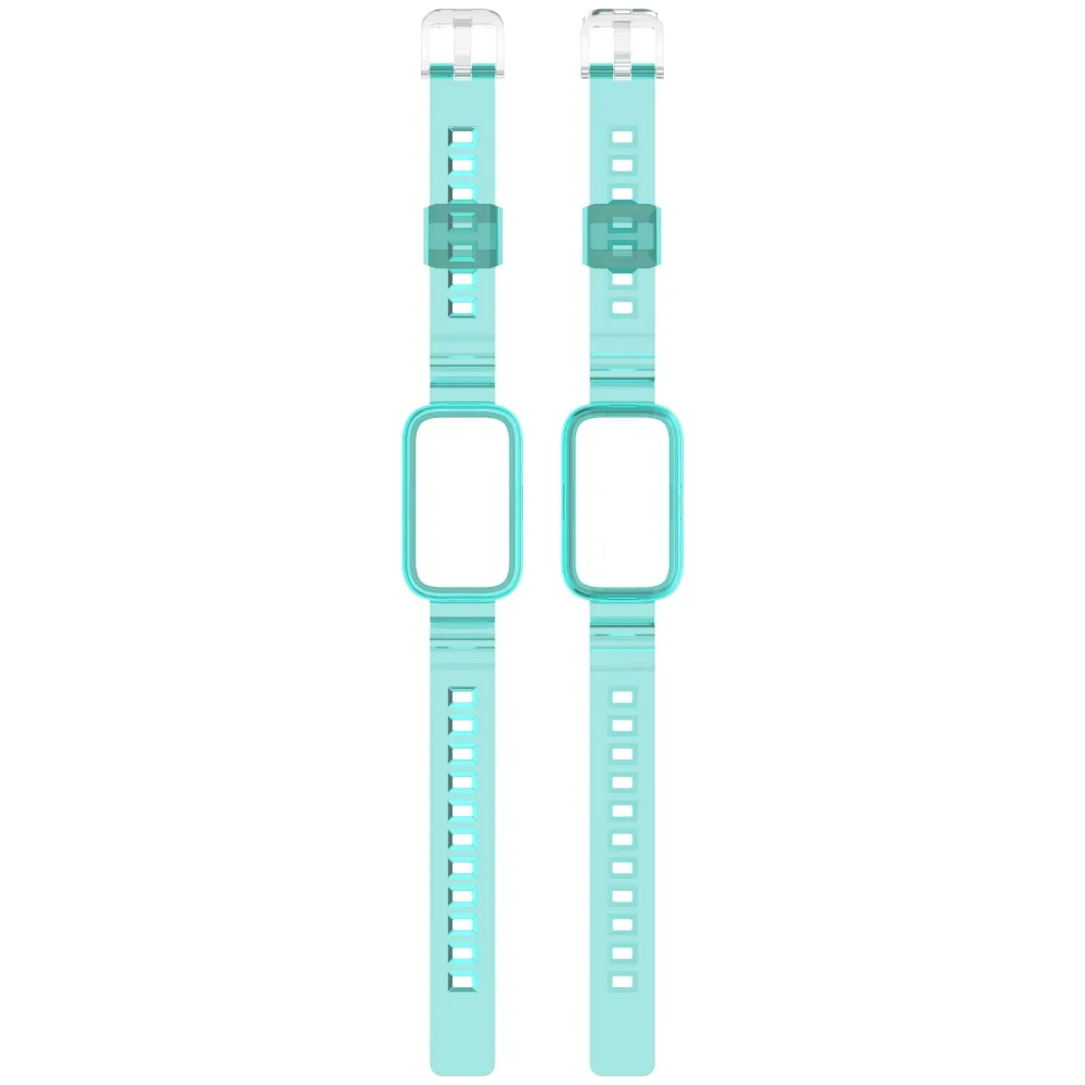 Xiaomi 스마트 밴드 9 액티브/Redmi 밴드 3 교체용 투명 그라데이션 스트랩 팔찌용 TPU 스트랩