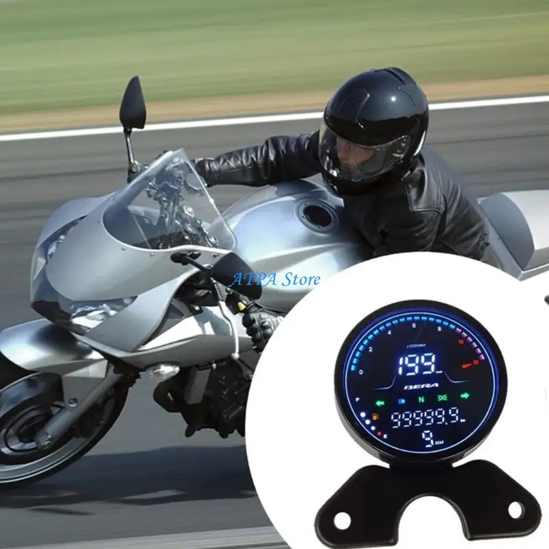 U13C Motorbike Part for RT250-C CG125 Speedometer Motorcycle Digital Instrument Gauge