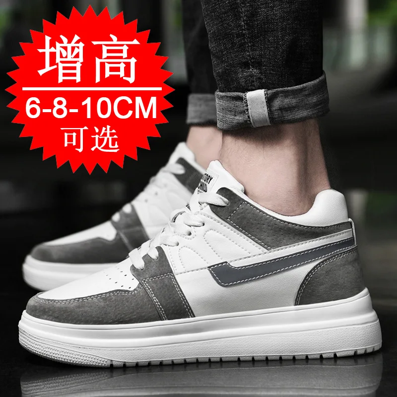 Dropshipping Elevator Shoes Autumn Style 10cm Thick Sole Invisible Inner Heel Lift Breathable Sports Sneakers Trendy Shoes