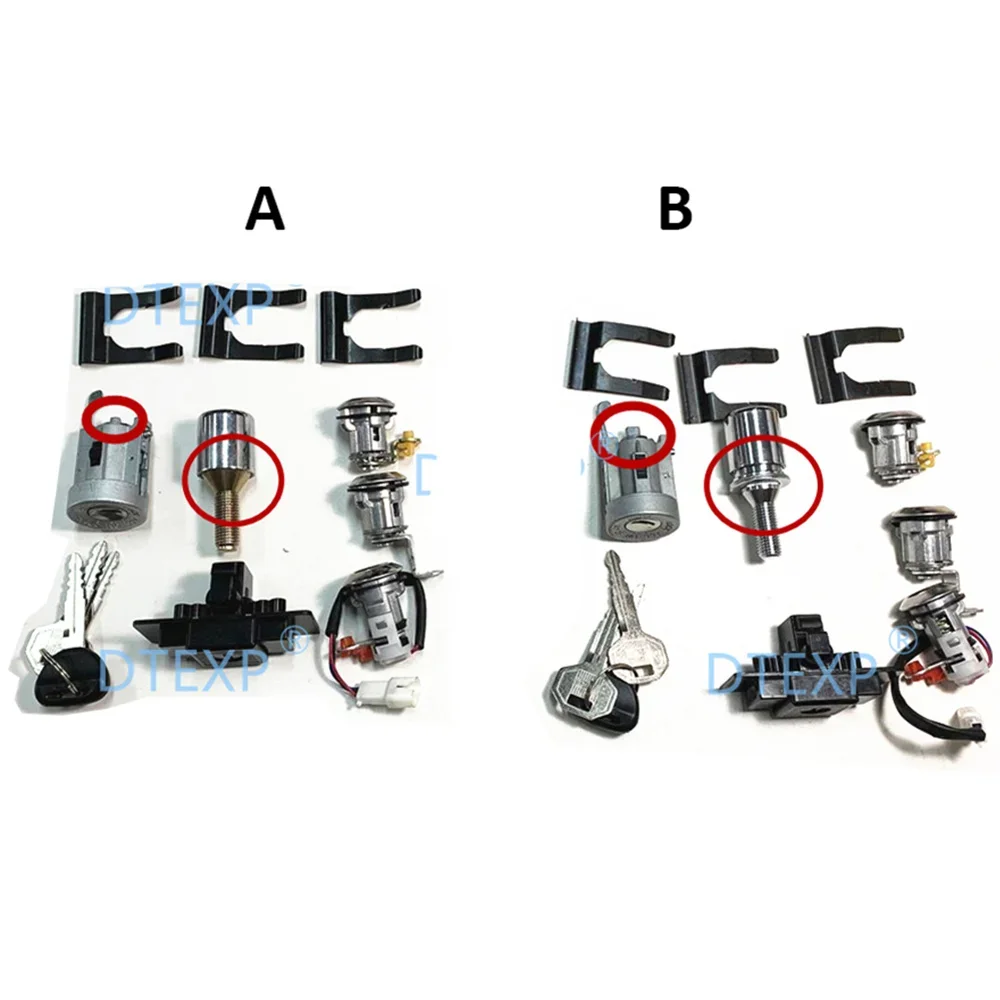 A OR B Ignition Spare Tire Door Lock for Pajero V20 1989-1999 Cylinder Key for Montero V30 Glove Box Lock 4G54 MR259111