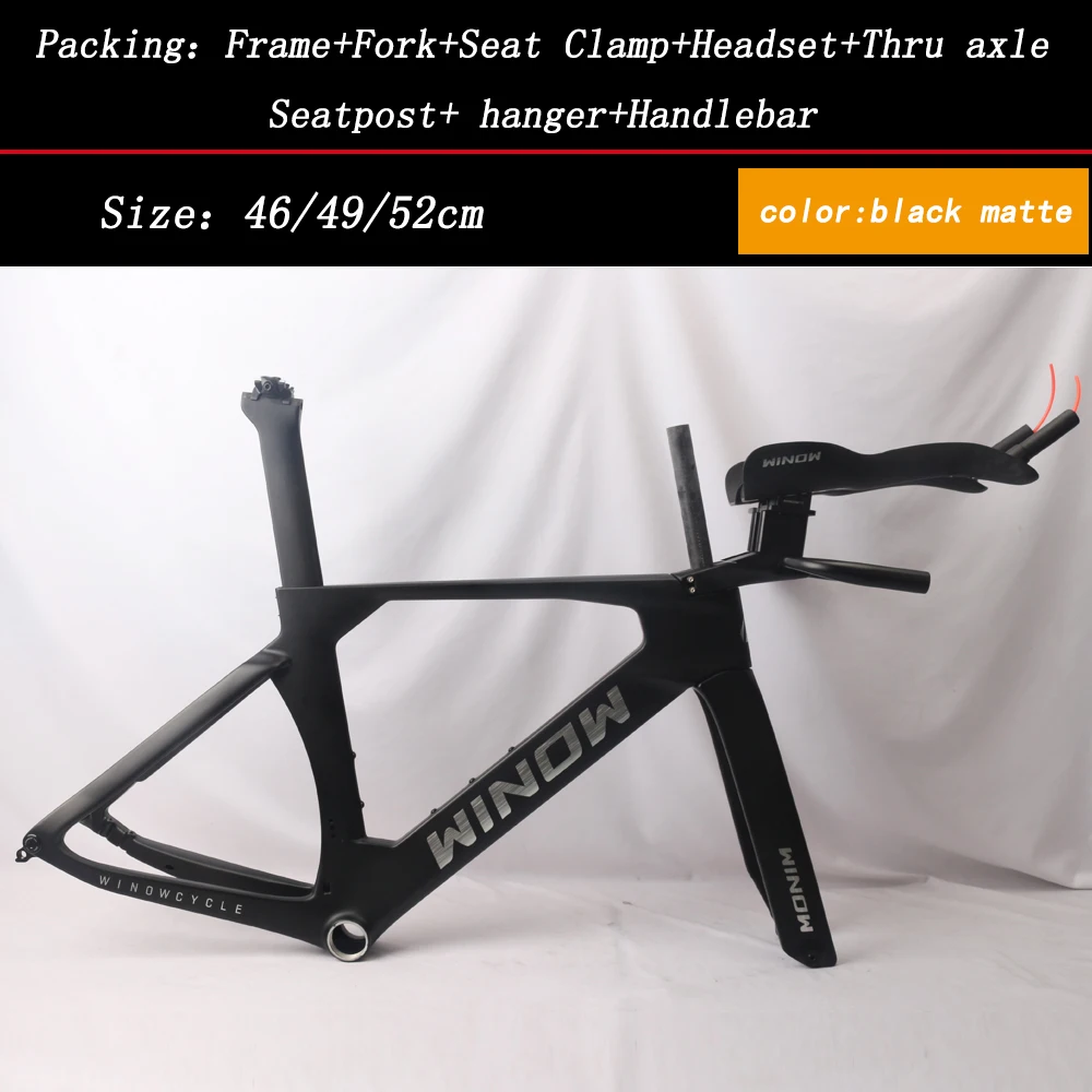 Winow 2025 Carbon TT Frameset Model TT129 700*28C Disc Brake Road