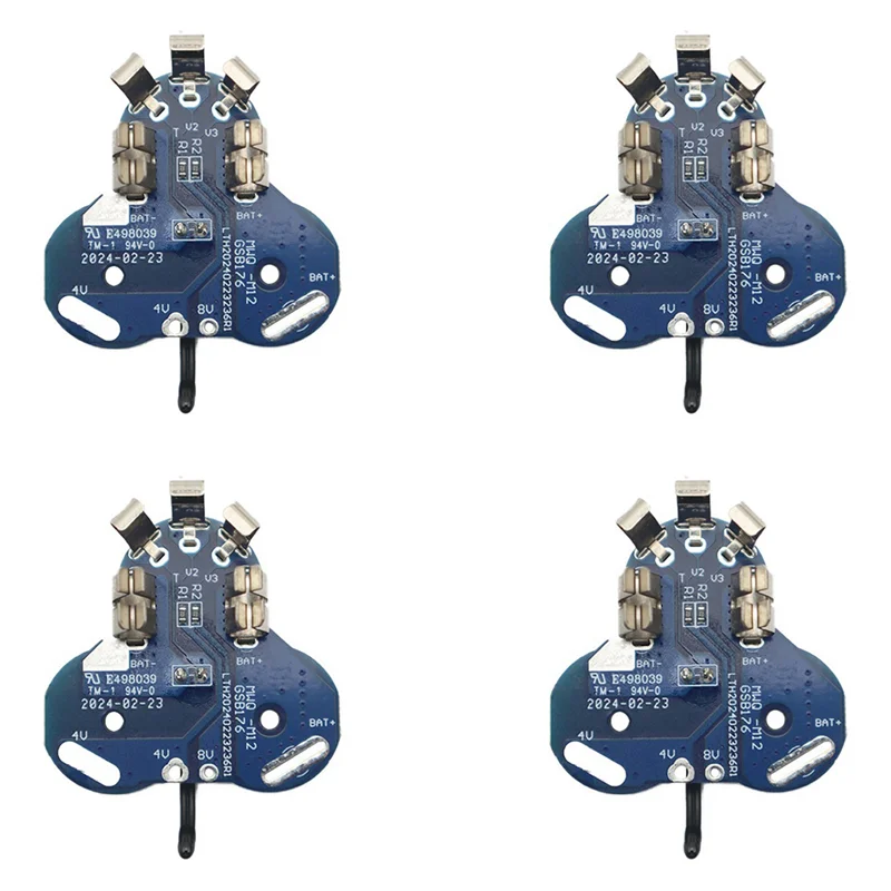【Today-Only!】4X M12 Li- Battery Charging Protection PCB Circuit Board For  12V 1.3Ah 1.5Ah 48-11-2411 M12 Li- Bat