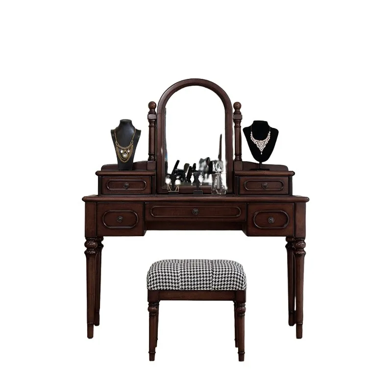 All-Solid Wood Dressing Table American Vintage Master Bedroom Dressing Table