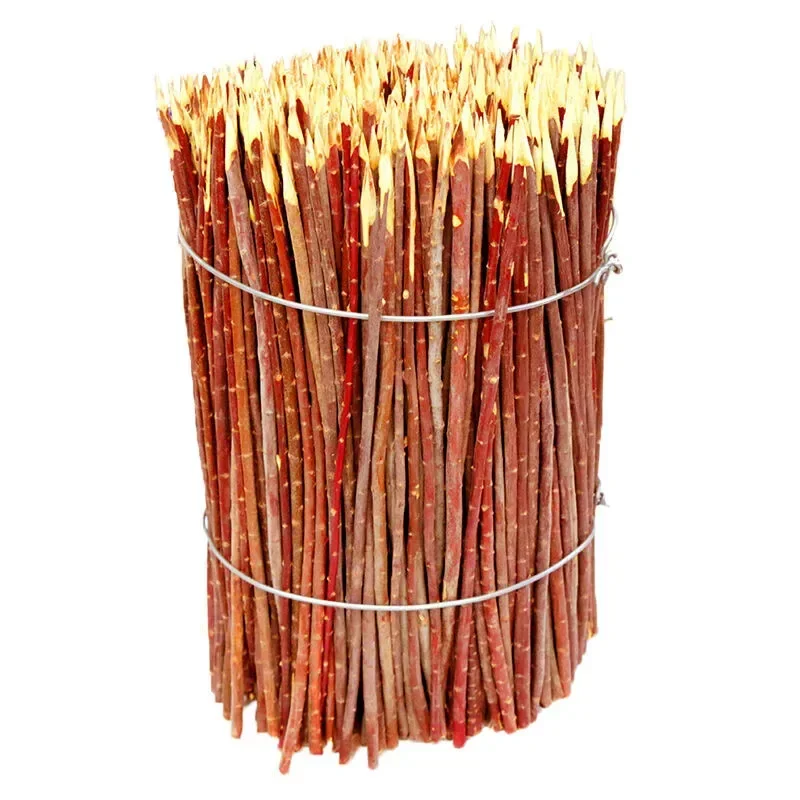 Healthy natural red willow sticks Round Roast Skewers Stick BBQ Wood Needle Barbeque Kitchen Tools Outdoor Grill Camping Picnic