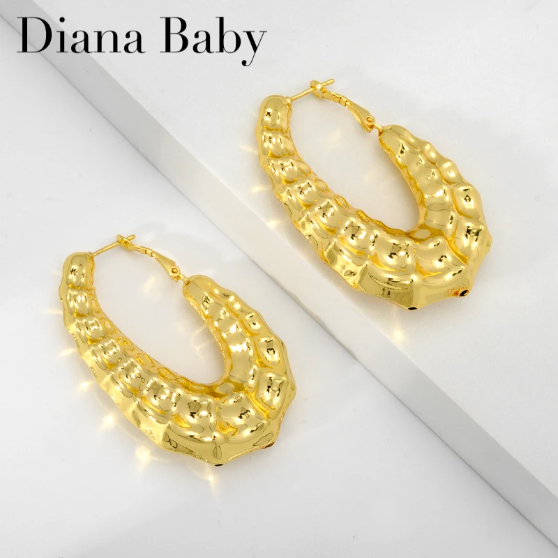 

Hight Quality Gold Plated Earring For Women Gothic Large Chunky Statement Jewelry 2023 Fashion Party Jewellery Birthday Gift