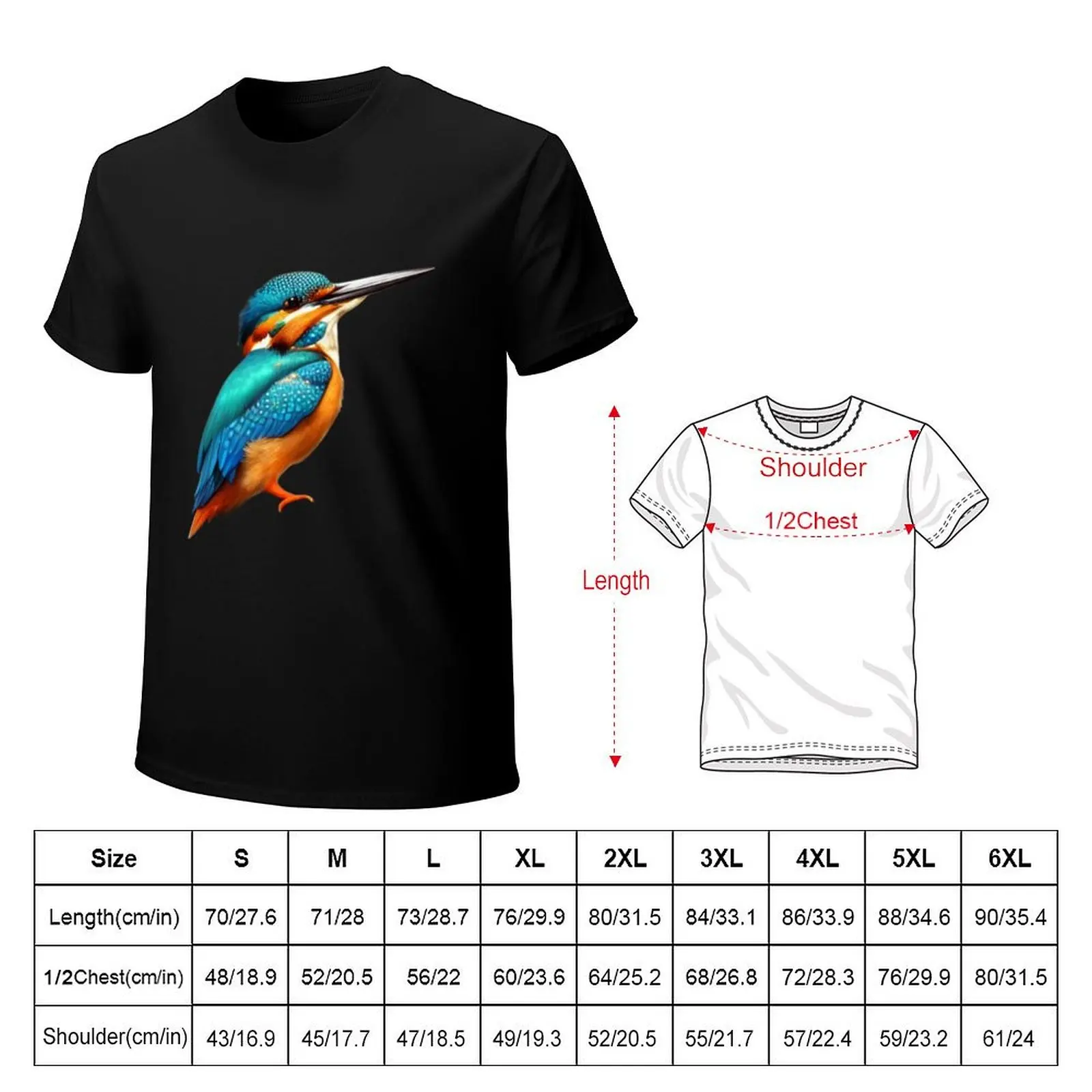 Kingfisher Shirt , Bird Watcher Gift , T-Shirt Trend Art Print T-Shirt