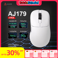Ajazz AJ179 Apex PAW3950 Wireless Gaming Mouse with RGB Charging Dock, Computer Macro Mouse Gamer,Lightweight Ergonomic PC Mice