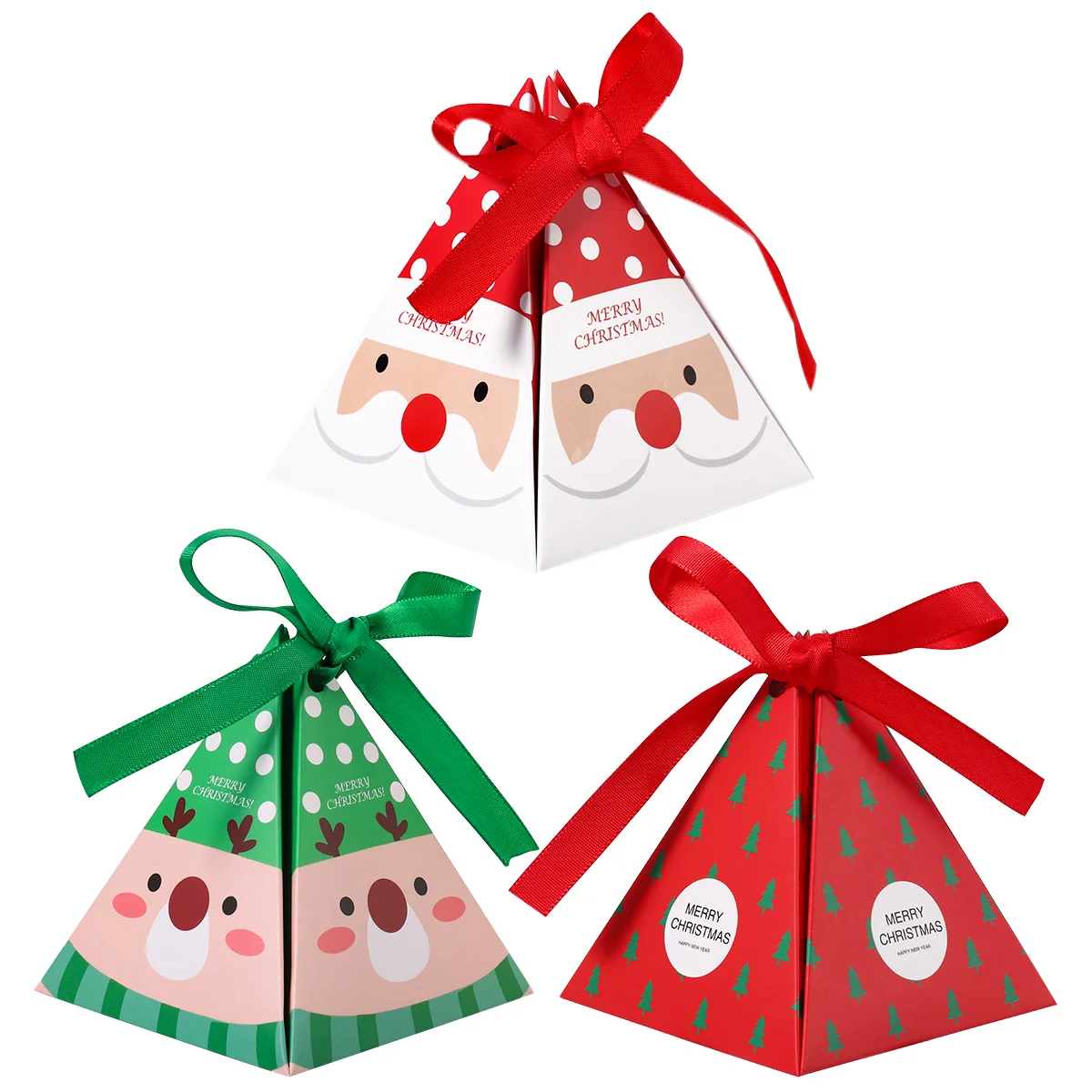 

YeahiBaby 30pcs Christmas Paper Boxes Party Favors Gift Treats Candy Chocolate Goodies Boxes Party Supplies