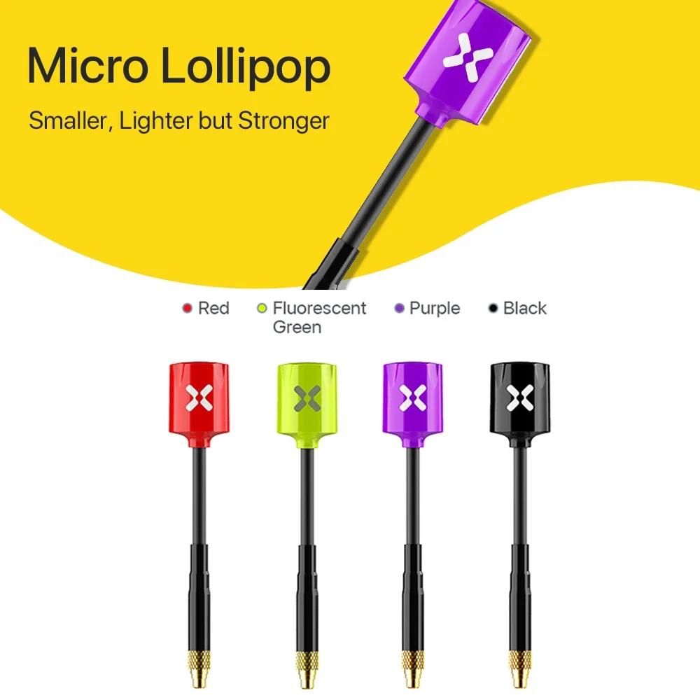 

2PCS Foxeer Micro Lollipop 5.8G 2.5DBi High Gain Omni RHCP FPV Antenna MMCX Right Angle RHCP UFL Super Mini For RC FPV Drone