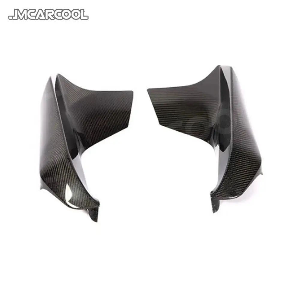 ل 5 سلسلة ألياف الكربون الجبهة الشفاه اللوحات الزاوية الوفير حامي الكسوة لسيارات BMW F90 M5 2018 2019 FRP MP نمط رئيس الذقن الخائن