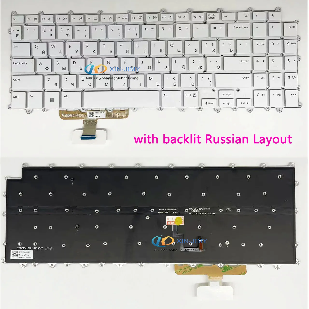 

Клавиатура для LG Gram 16Z90P 16ZD90P 16Z90PD 16Z90PC Белая с подсветкой Русская раскладка