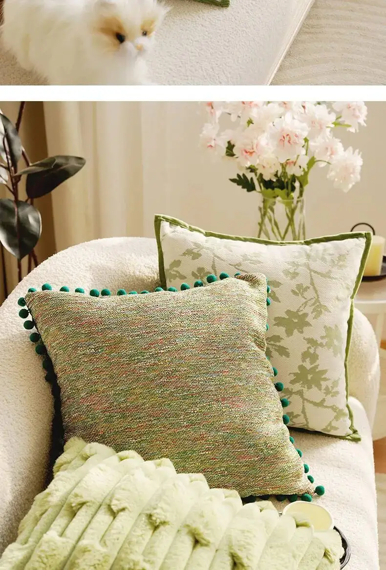 Vielseitige Pflanzenblatt-Boho-Kissenbezüge aus Chenille, weiche, luxuriöse, dekorative Kissenhüllen für Sofa, Bett, Wohnzimmer, Heimdekoration – Detail 8