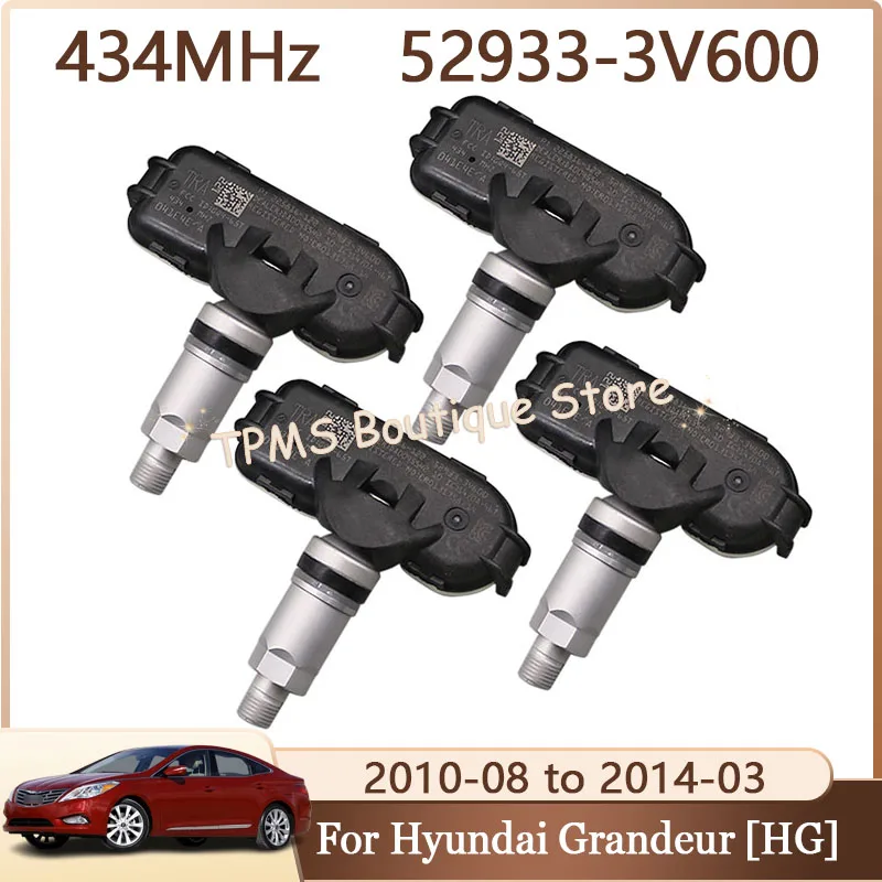 

TPMS Tyre Pressure Sensor Car Accessories 4pcs 434MHz 52933-3V600 52933-2Y450 For Hyundai Grandeur I40 Azera Kia Rio