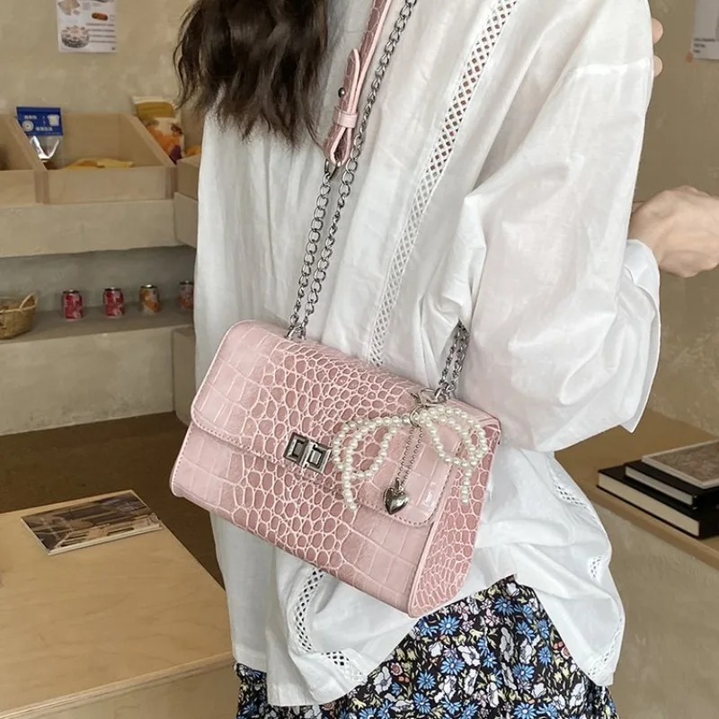 

Designer Paris Diaper Bag For Women Leather Messenger Bag Elegant Large Capacity Square Satchel Trendy