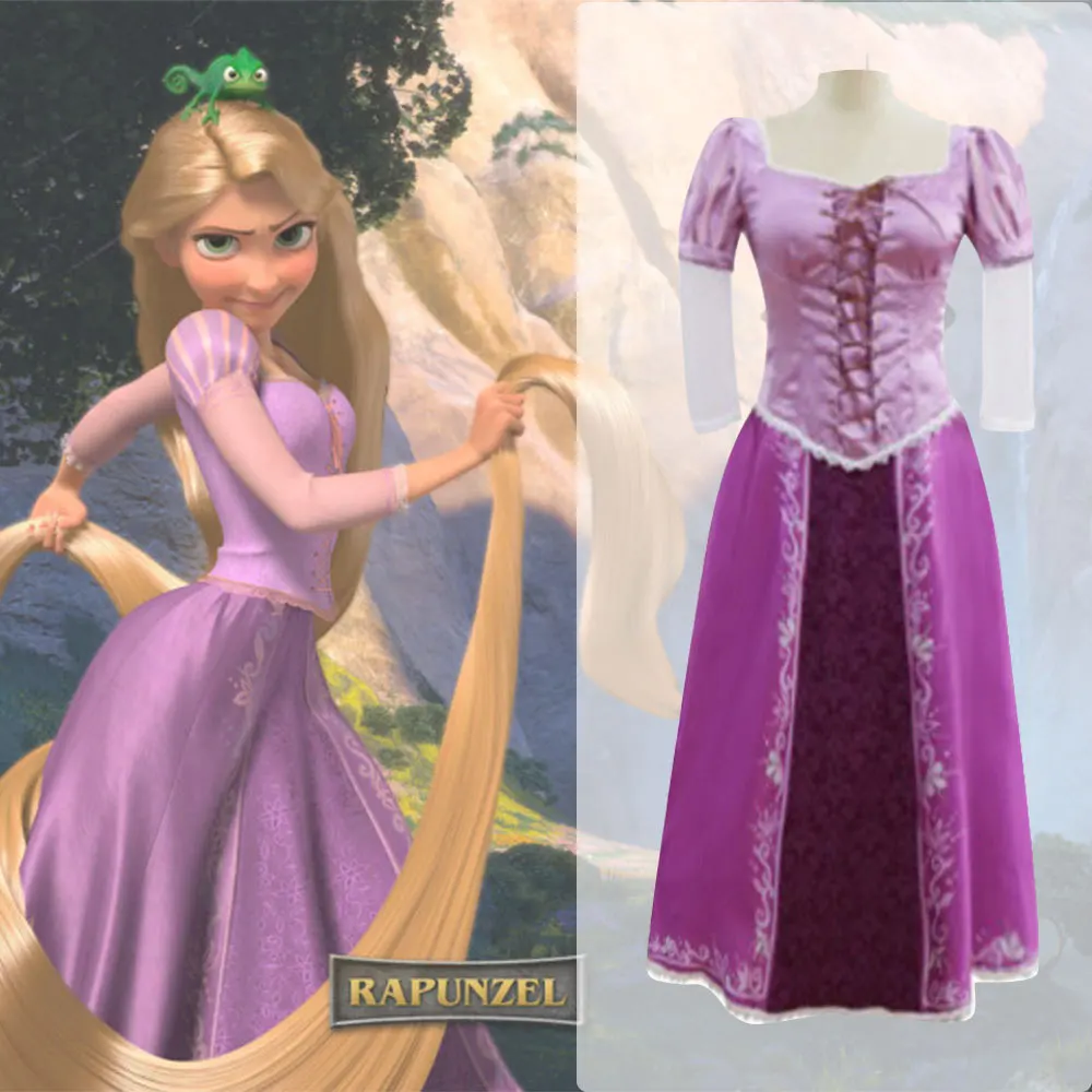 

Косплей Волшебные волосы Приключения Рапунцель Косплей Костюм Ролевая игра Мода