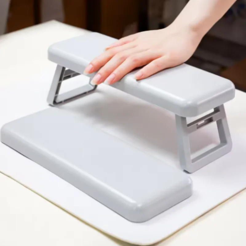 Afbeelding 5: Plastic nagelarmsteun, opvouwbaar manicurehandkussen voor salon en thuisgebruik, comfortabel nail art workstation tool