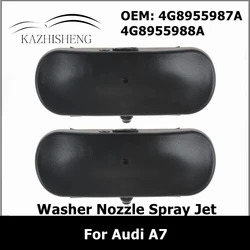 4G8955987A 4G8955988A Car L & R Windshield Windscreen Washer Nozzle Spray Jet for Audi A7 4G 2011-2017 Heated Auto Parts