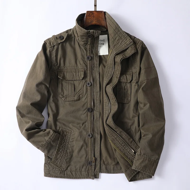 NONE Retro Cargo Denim Jacket Camo 4