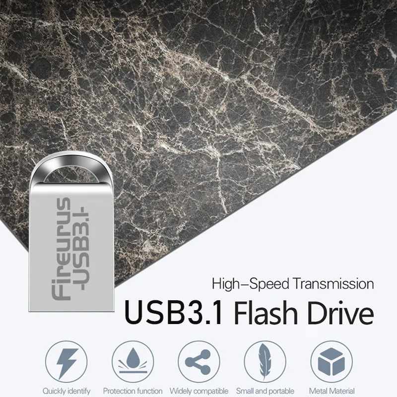 Mini Pendirve 64GB USB Flash Drive128G Mini Pen Drive Water Proof Metal Memory USB Stick 32GB Business Gifts U Disk 16GB