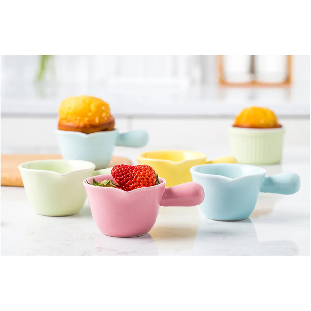 

Керамический горшок для молока, 70 мл, фарфоровая посуда с одной ручкой, кастрюля для тушения, супа, каши, многофункциональная кухонная утварь, розовый цвет