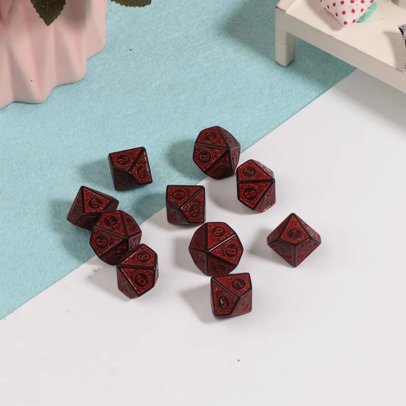 10Pcs Table Game D10 Multi-Faceted Acrylic Game Party Favor Board Game Lovers