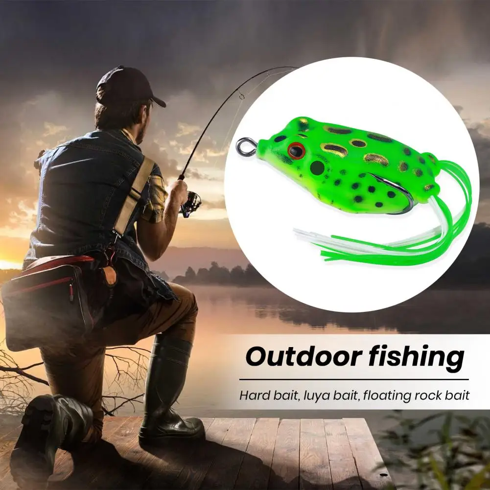 Bionic Bait  Reusable Simulation Ribbon Design  Soft Frog Fishing Blackfish Bait Outdoor Fishing