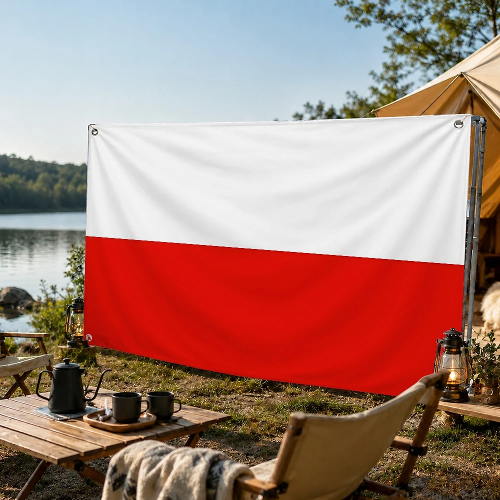 Poland Outdoor Flag Banner for Home Camping Party Club Garden Yard Wall Hanging Decor Indoor Outdoor Use