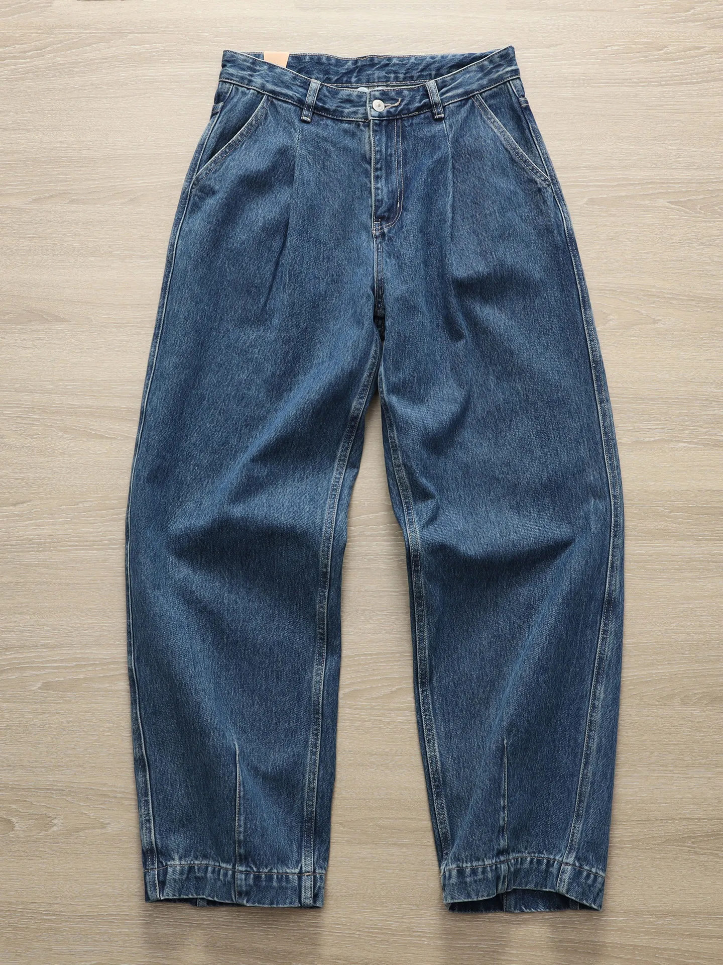 

3282 # Весенне-осенние новые японские ретро тяжелые широкие джинсовые джинсы, мужские свободные прямые повседневные брюки из 100% хлопка