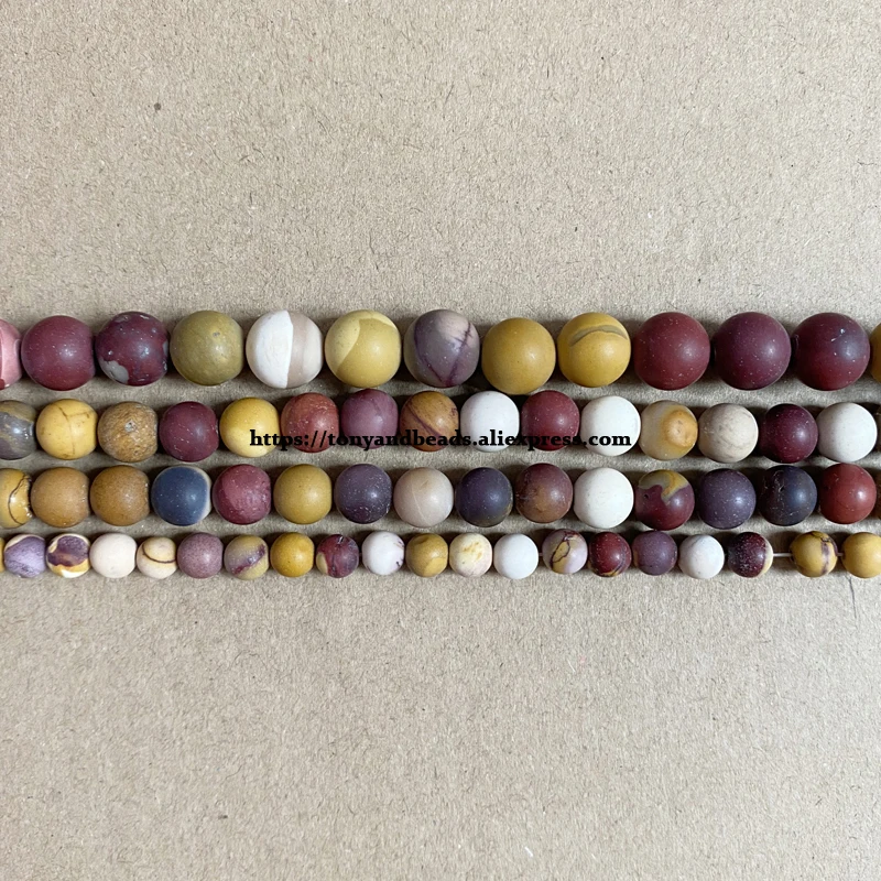 Natural Stone Matte Mookaite Mookite Jasper Round Loose Beads 15\