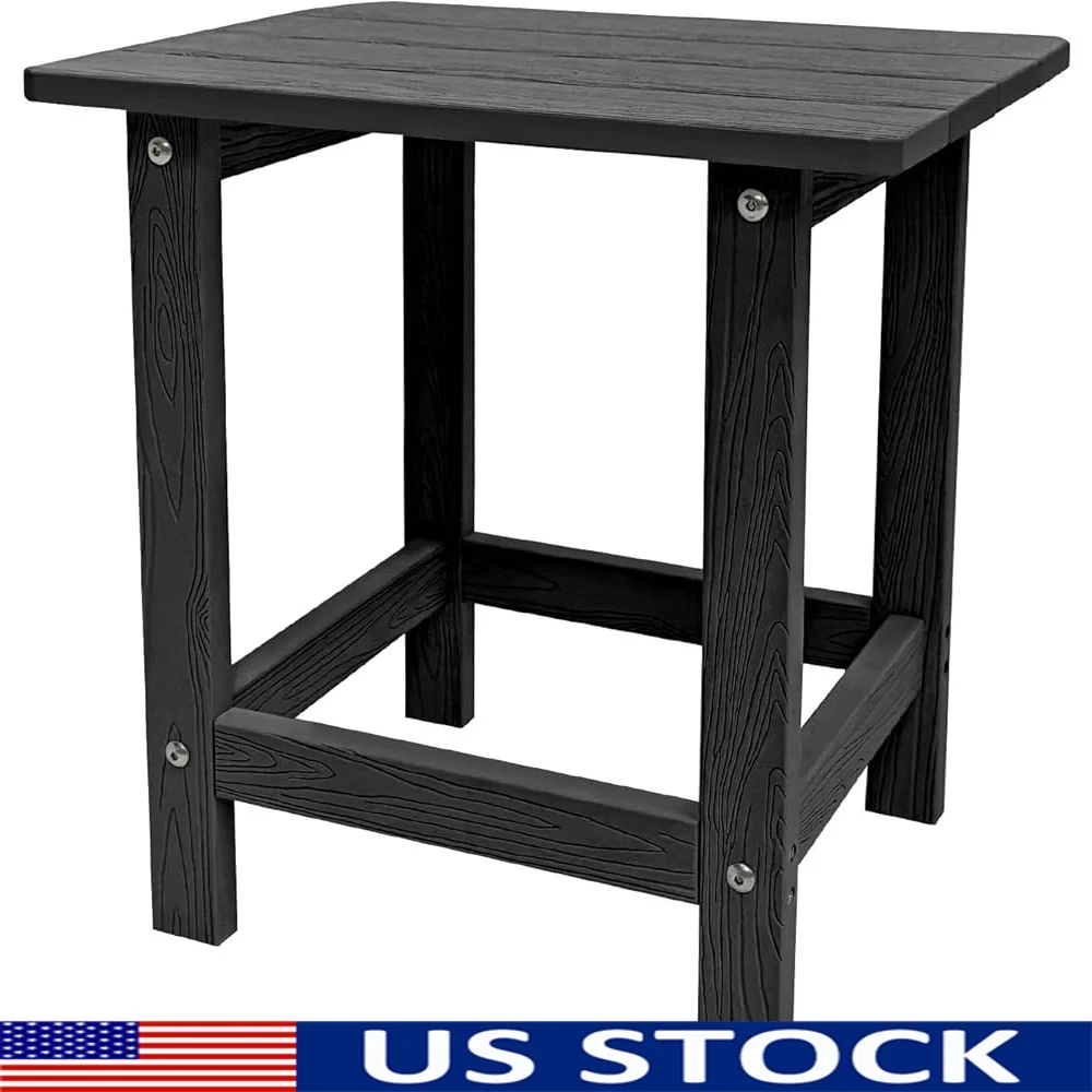 

Outdoor HDPS Adirondack Side Table Weather Resistant Durable Patio End Table Easy Assembly Functional Outdoor Furniture