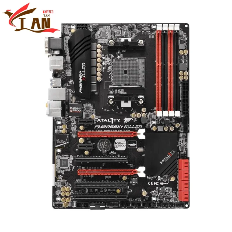 Placa base A88X para Asrock FM2A88X-KILLER 64GB Socket FM2 DDR3 HDMI PCI-E3.0 ATX placa base 100% probado completamente en funcionamiento Tan