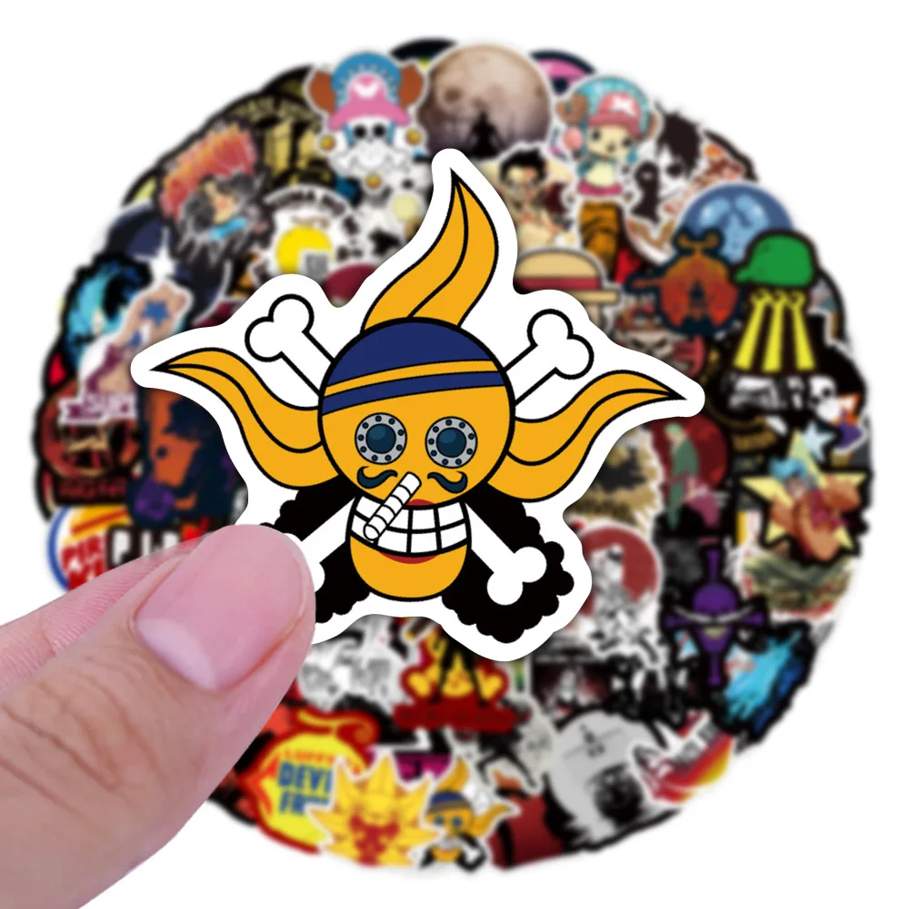 10/30/50/100Pcs Anime One Piece Cartoon Graffiti Stickers Laptop Bike Travel Luggage Guitar Waterproof Cool Decal Sticker Gift