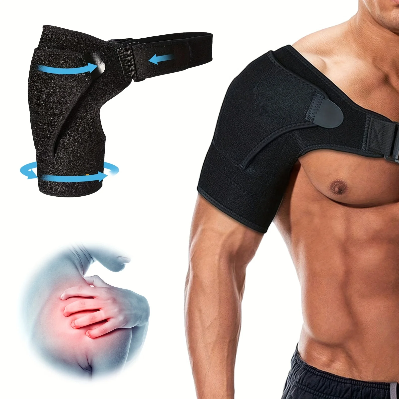 Shoulder Support Brace - Provides Targeted Relief for Torn Rotator Cuff Injuries, Offers Sturdy Shoulder Support and Stability, 