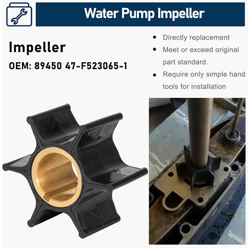 12012 Water Pump Impeller Kit For Chrysler Force 75 85 90 100 105 115 125 140 HP 1979-1989, Replaces OE# FK1069, 12012