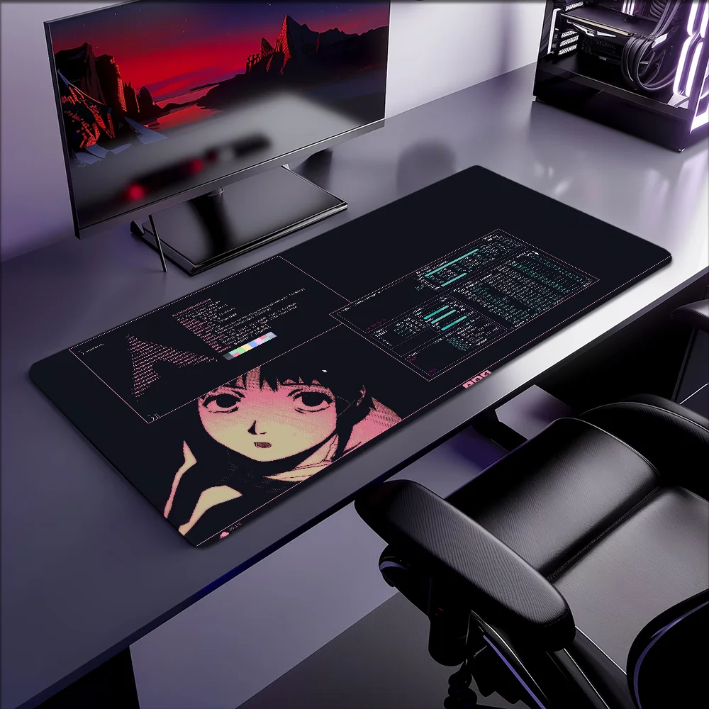 Serial L-Lain Experiments Mouse Pad Non-slip Thickened Large Writing Lockedge Office Student Gaming Cushion MousePad