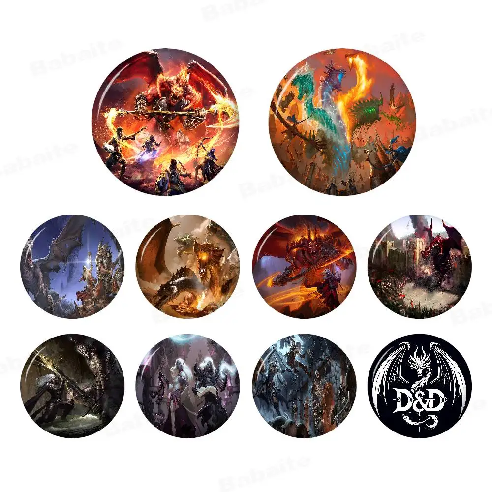 Game D-Dungeons And D-Dragons Anime Brooches Cute Cartoon  Badge Jacket Jeans Lapel Pin Gift Accessorie