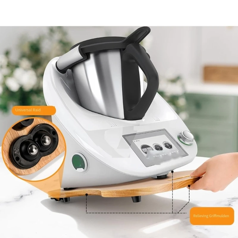 

Wooden Underlay Mat Cooking Machine Base Sliding Placement Tray Stand Mixer Glider Pad TM5 TM 6 Processor Board