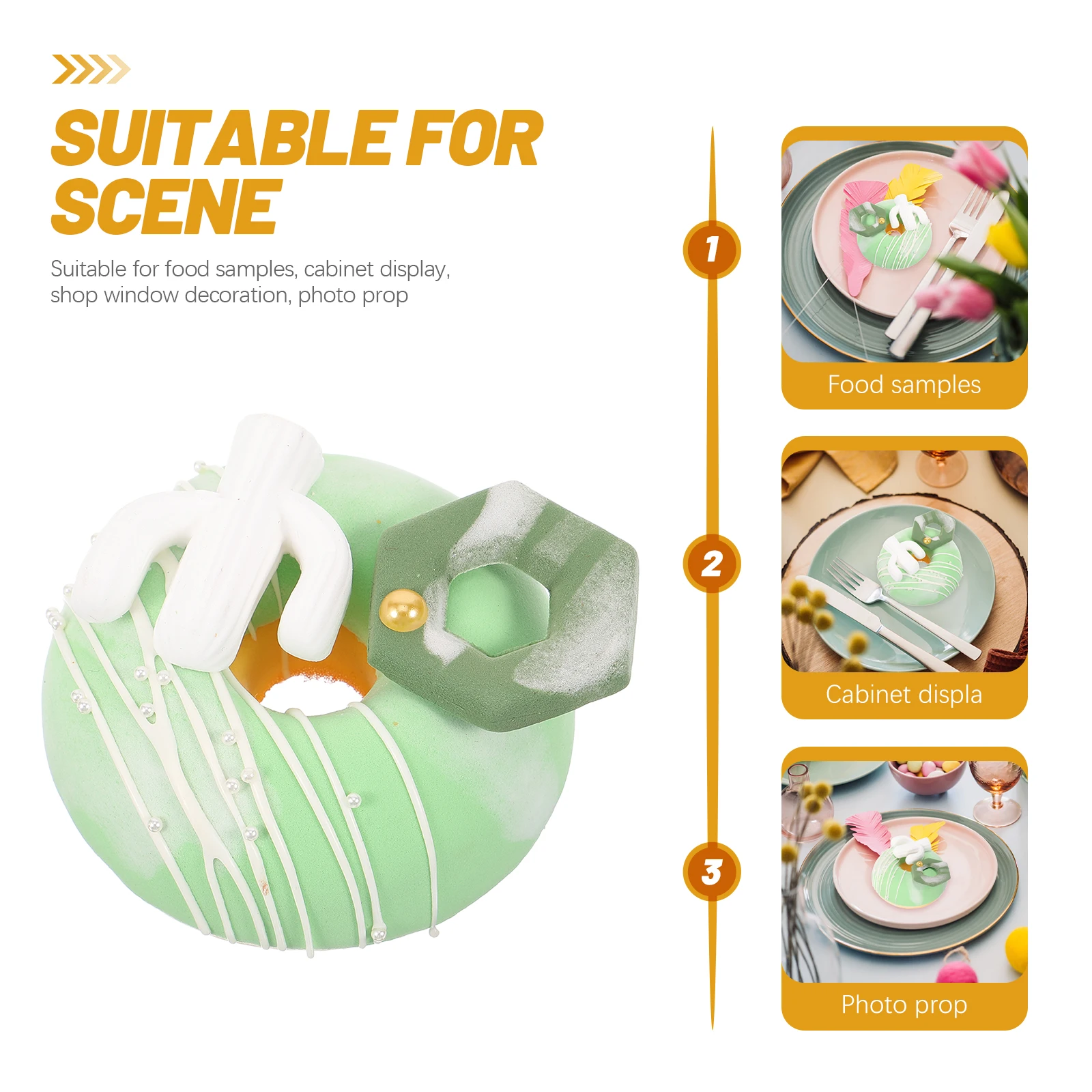 

Realistic Fake Clay Doughnut Models for Photo Props DIY Decoration Kids Gift Kitchen Home Decor