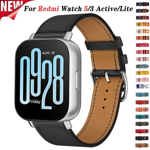Bracelet en cuir pour montre Redmi 5Active 3, 22mm, accessoire de remplacement pour montre 5 Lite 3 Lite