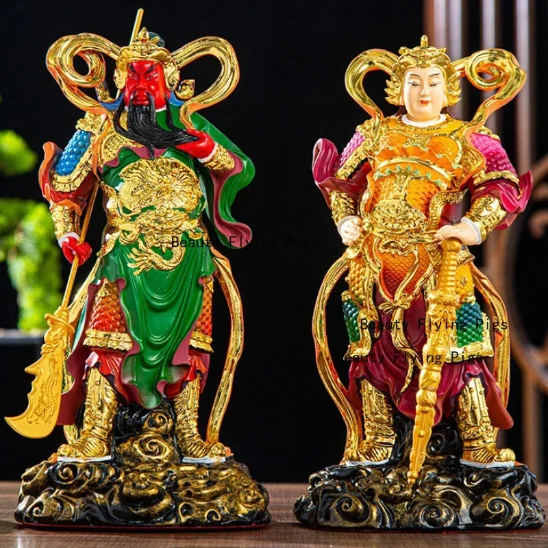 

Resin Buddha Statue Buddhist Temple Supplies Pray for Auspiciousness Indoor Entrance Living Room Decorations Daily Gift Giving