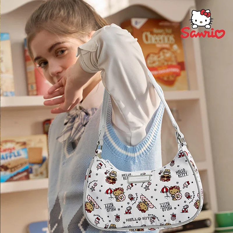 

Sanrio Zgo Hello Kitty Shoulder Bag My Melody Kuromi Pouch Women Fashion Packet Kawaii Anime Purse Underarmtote Bagpack Gift