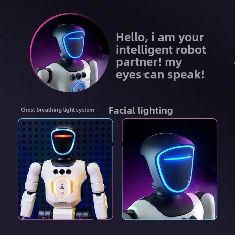 AI intelligent robot, bionic remote-controlled dance, voice gesture programming, educational early education toys for boys