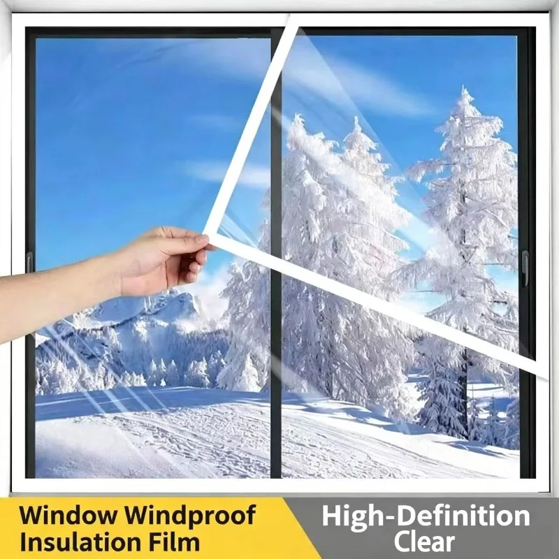 Clear PVC Window Thermal Insulation Film, Windproof Warm Keeping Film, Winter Energy Saving Heat Retention Window Cover For Home