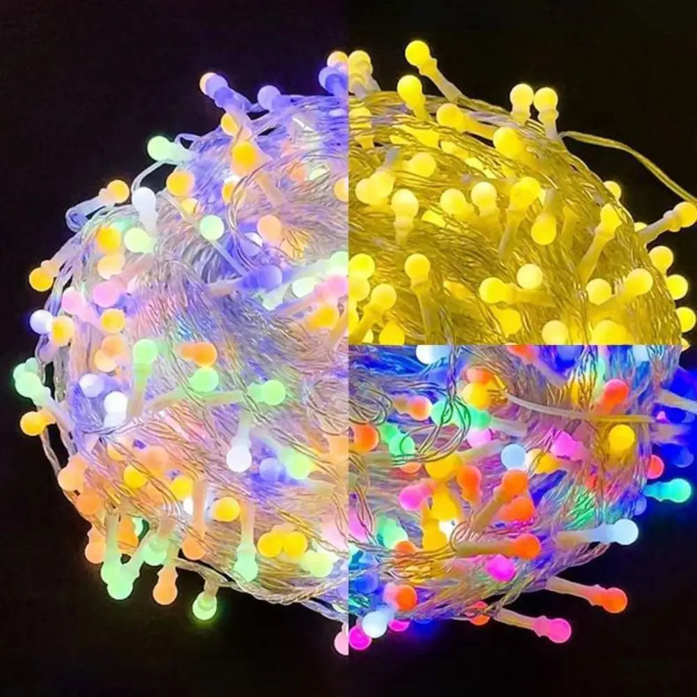 10M 100LED Starry Ball String Light Color Changing Bright Mini Ball Garland Light Flashing Plastic Festival Decorative Lights