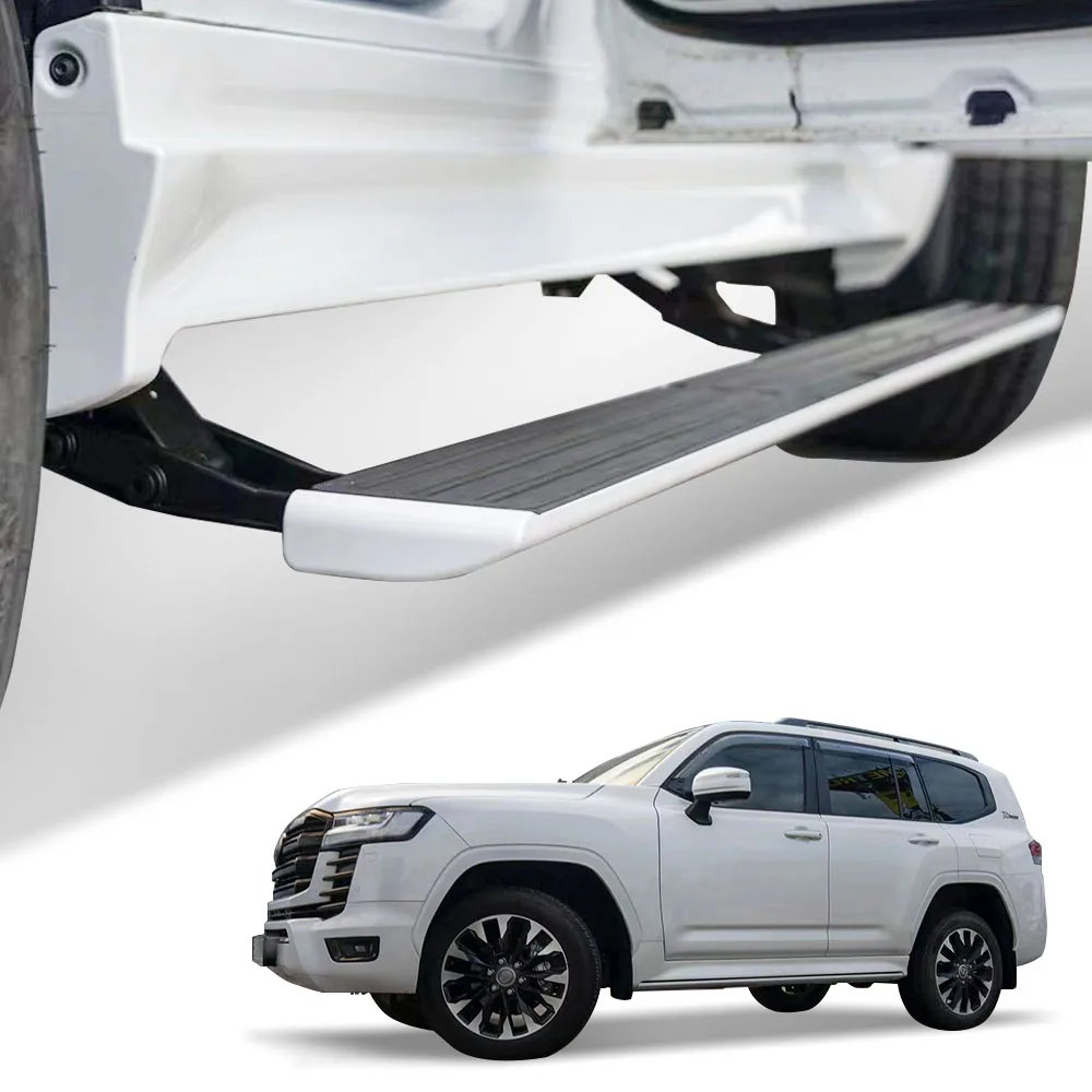 Auto Retractable Running Boards for Toyota Land Cruiser LC300, Electric Side Steps with LED Lights, Aluminum Alloy SUV Steps