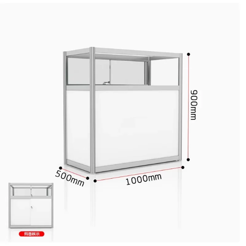 Octagonal Prismatic Glass Showcase Exhibition Detachable Booth Sample Cabinet Aluminum Alloy Disassembly Combination Counter