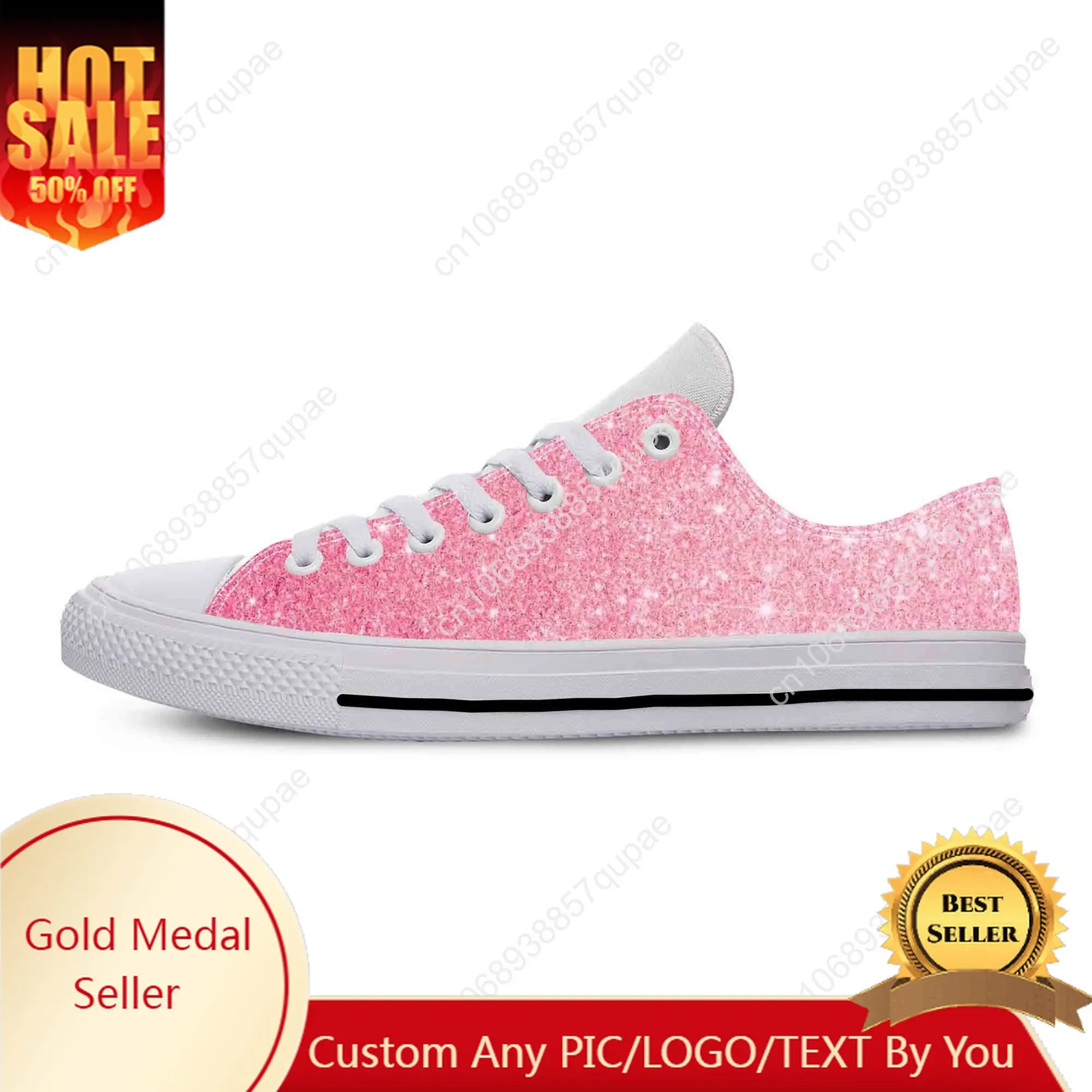 

Glitter Sparkle Sparkling Glittery Pattern Galaxy Casual Cloth Shoes Low Top Comfortable Breathable 3D Print Men Women Sneakers