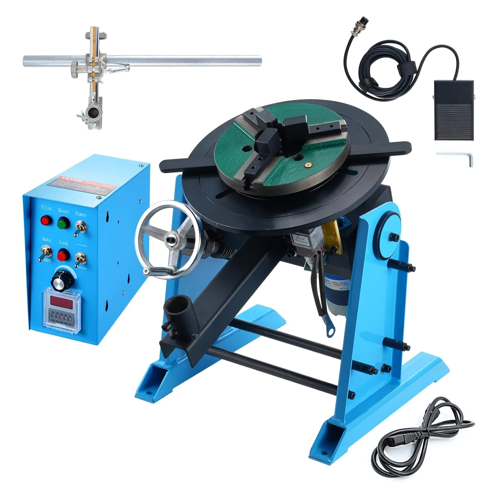 

0-100°Welding Positioning Turntable Table for Welding Pipe Workpiece Rotary Welding Equipment Rotary Welding Positioner 30KG