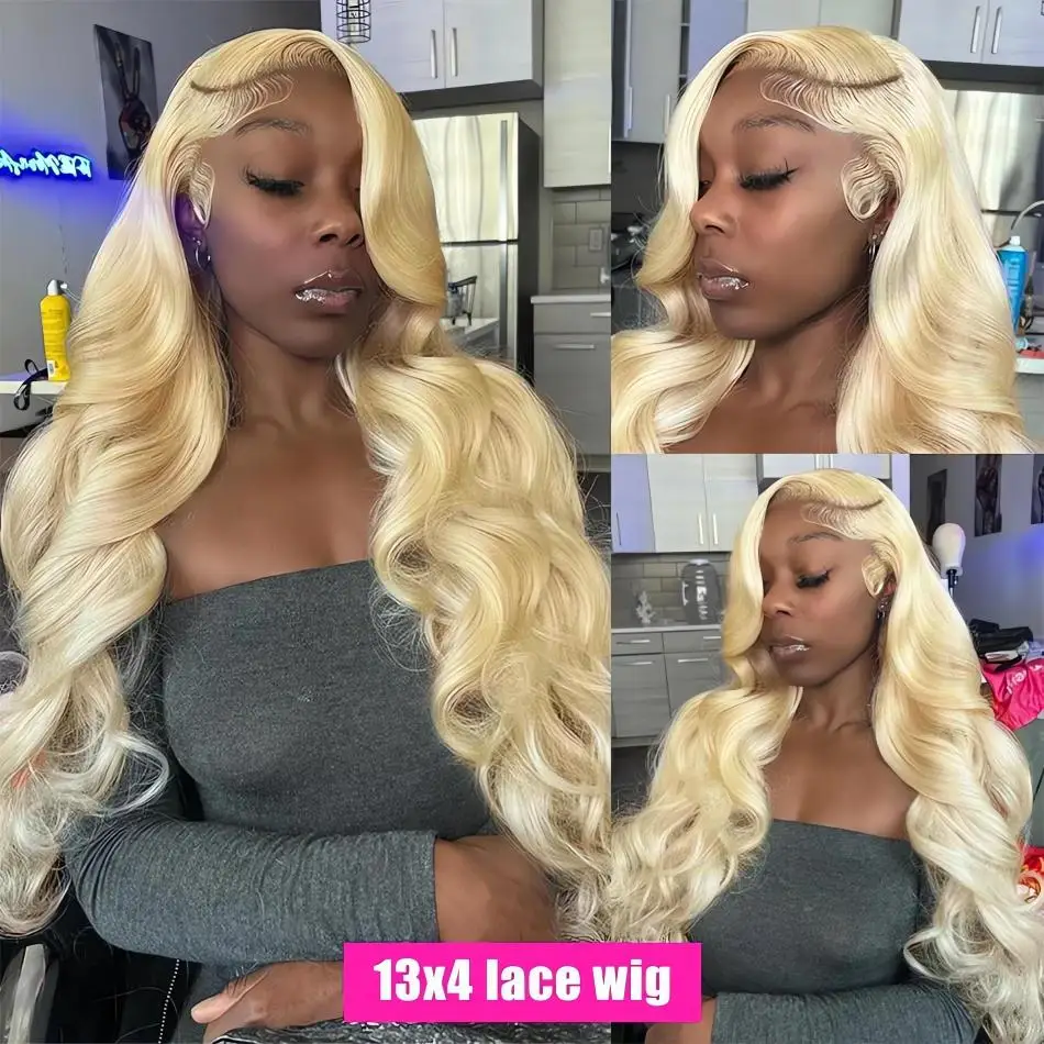 613 Hd Lace Frontal Wig 13X6 Body Wave 100% Human Hair Wigs 13X4 Brazilian Blonde Transparent Lace Front Preplucked 30 Inch Wigs