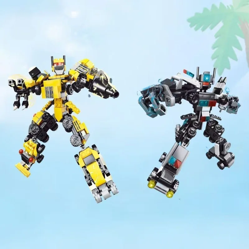 8-in-1 Mini Building Blocks Toys- Deformable Automotive Robot Mechanical Assembly Model Kit, Children's Toy Birthday Gift